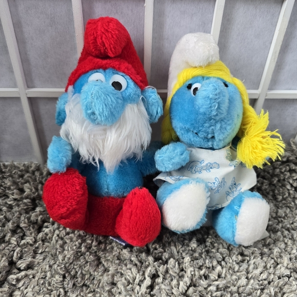 Other - Vintage 1981 Smurfs Plush Toys Lot Of 2